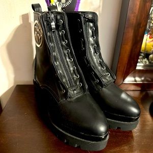 DKNY Platform Front Zip Boots
